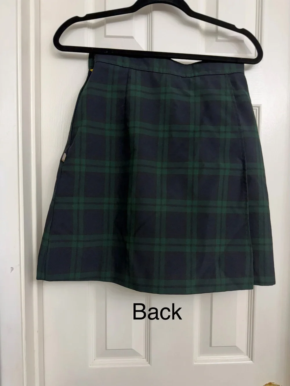 7116 Green and Navy Plaid Women’s A-Line Skirt Uniform